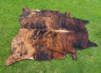 Reddish Brown Brindle Cowhide Rug