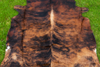 Reddish Brown Brindle Cowhide Rug