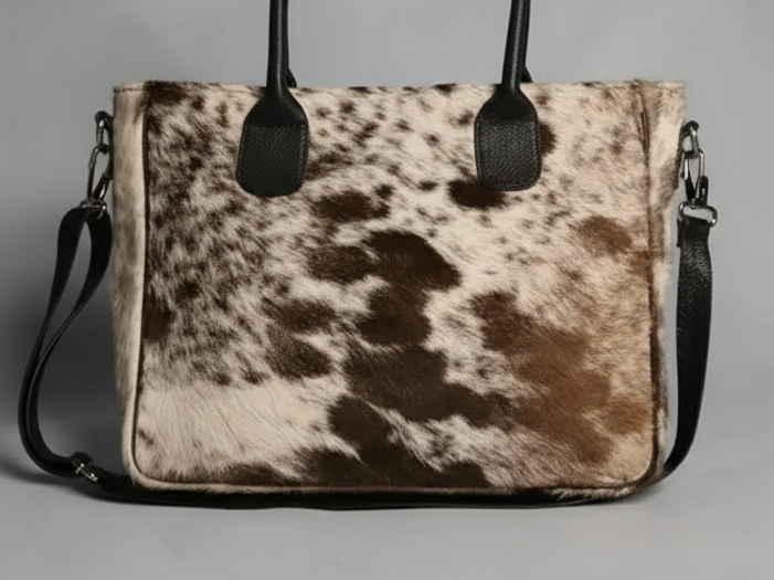 Tricolor Cowhide Tote Bag