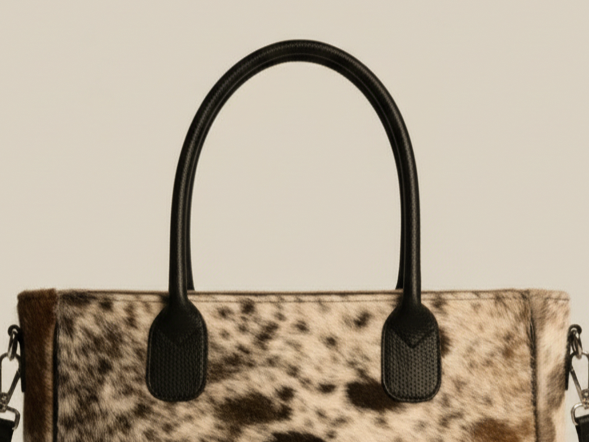 Tricolor Cowhide Tote Bag