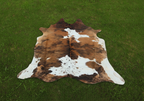 Exclusive Brown and White Brindle Cowhide Rug