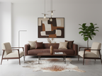Brown and White Cowhide Rug with Salt and Pepper Print