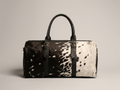 Cowhide Duffel Bag - Unique Buckle Style Handles