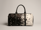 Cowhide Duffel Bag - Unique Buckle Style Handles