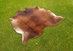 Solid Brown Brindle Shade Cowhide Rug