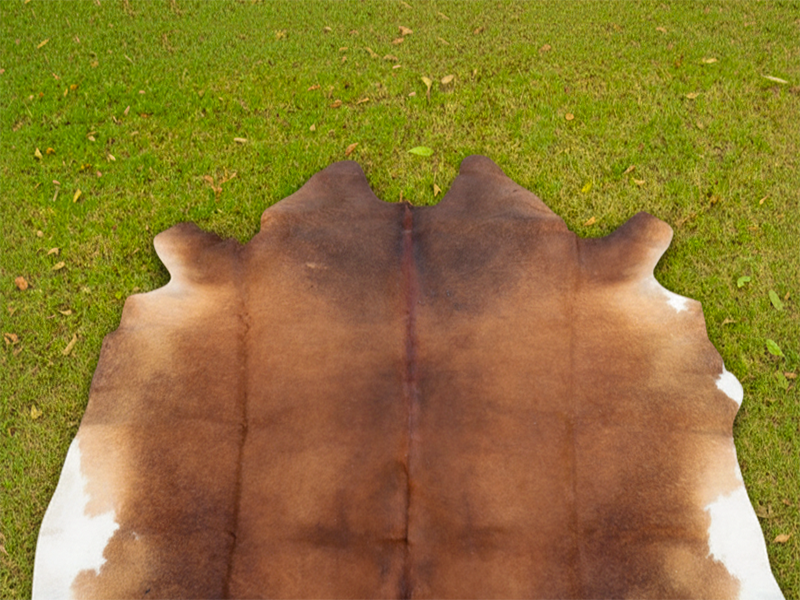 Solid Brown Brindle Shade Cowhide Rug