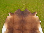Solid Brown Brindle Shade Cowhide Rug
