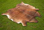 Solid Brown Brindle Shade Cowhide Rug