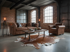 Tan And White Cowhide Rugs Style 07