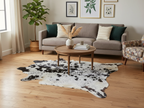Exclusive Black and White Spotted Cowhide Rug