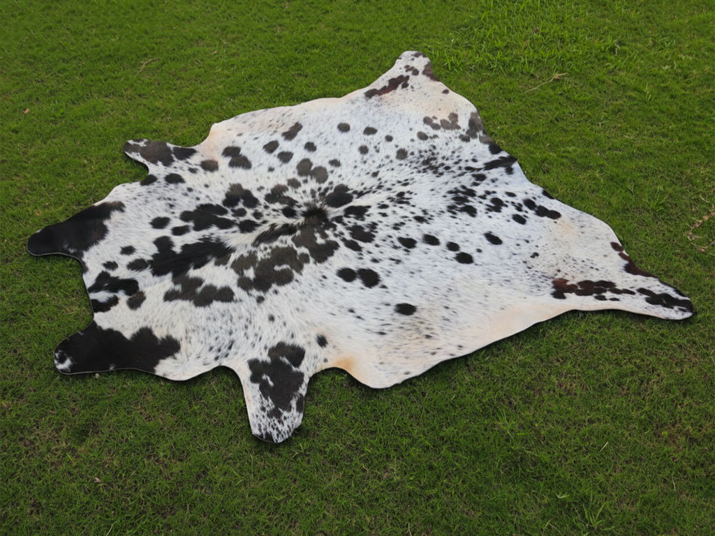 Exclusive Black and White Spotted Cowhide Rug