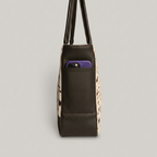Cowhide Tote Bag - Spotted Brown and White