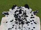 Exclusive Black and White Spotted Cowhide Rug