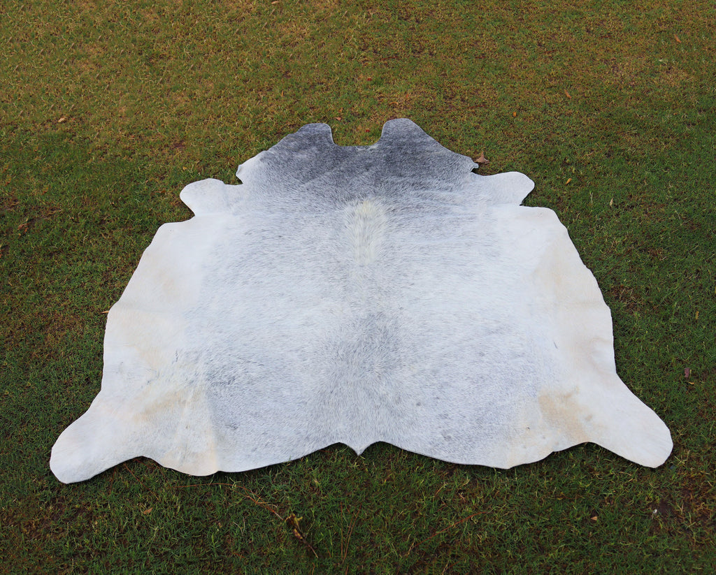 Premium Grey Cowhide Rug for Home Decor