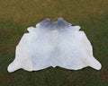 Premium Grey Cowhide Rug for Home Decor