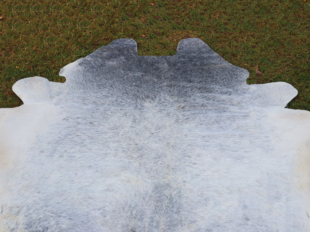 Premium Grey Cowhide Rug for Home Decor