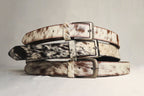 Cowhide Hair-On Leather Belts - Genuine Cow Skin Unisex Belts
