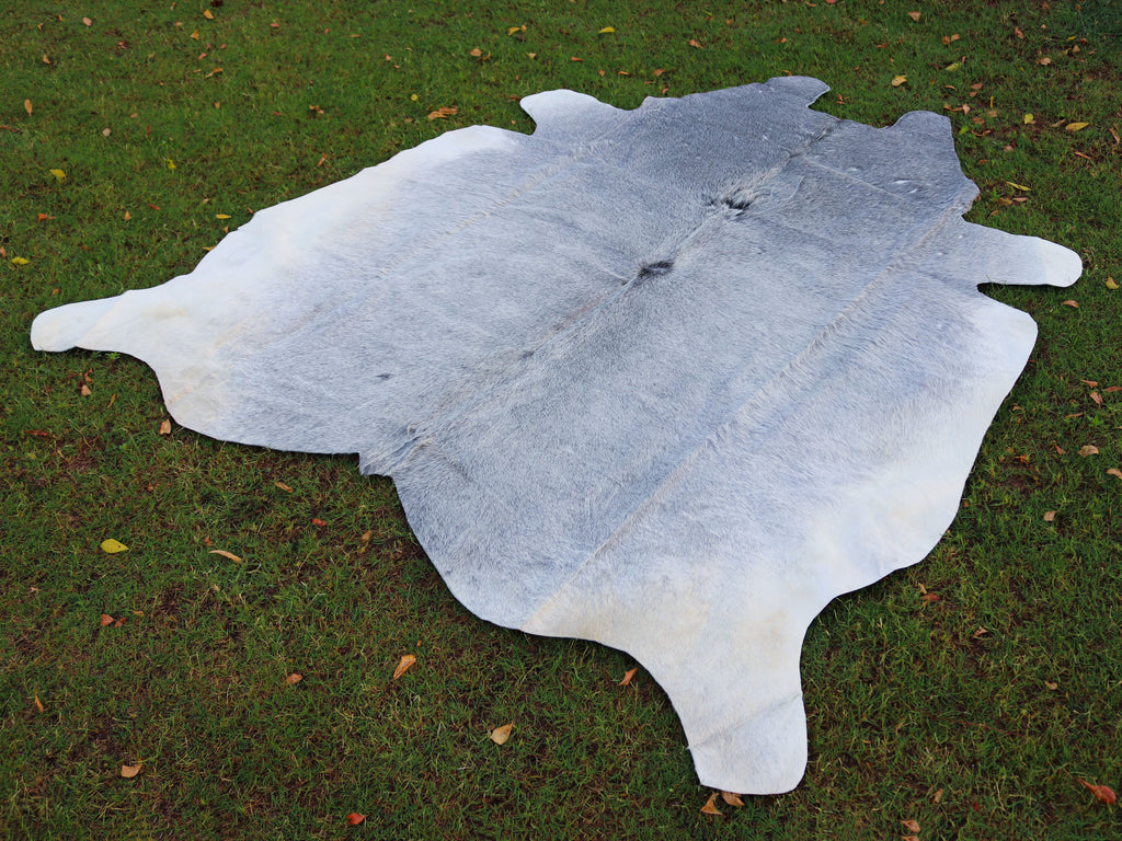 Luxury Grey Color Hair-On Cowhide Rug