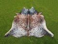 Luxury Tricolor Salt and Pepper Print Cowhide Rug