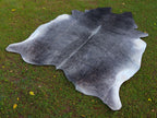 Premium Grey Cowhide Rug for Home Decor