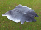 Premium Grey Cowhide Rug for Home Decor