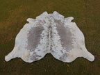 Grey and White Speckled Cowhide Rug