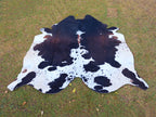 Tricolor Panda Print Cowhide Rug for Home Decor