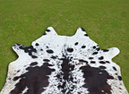 Black and White Speckled Hair-On Cowhide Rug