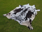 Black and White Speckled Hair-On Cowhide Rug