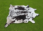Black and White Speckled Hair-On Cowhide Rug