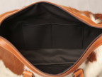 Cowhide Duffel Bag - Brown and White