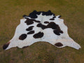 Black and White Panda Print Cowhide Rug