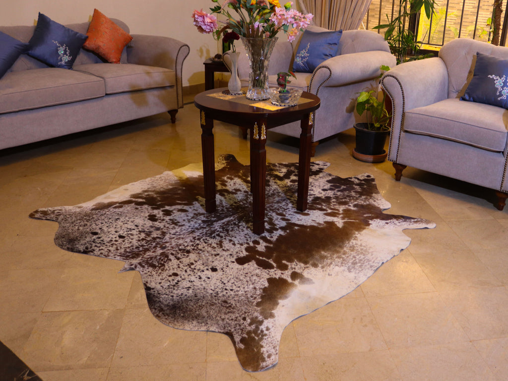 Tricolor Speckled Cowhide Rug