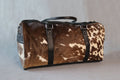 Cowhide Duffel Bag - Brown and White Tricolor