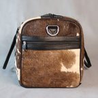 Cowhide Duffel Bag - Brown and White Tricolor