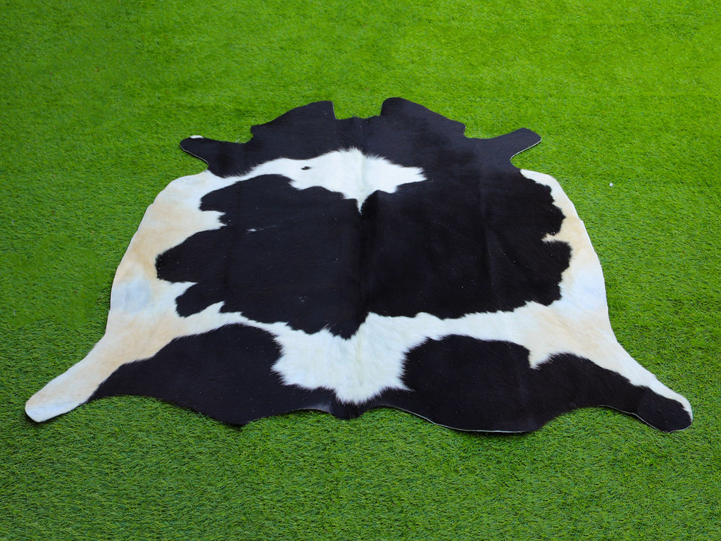Black and White Cowhide in Panda Print Style