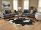 Black and White Cowhide in Panda Print Style