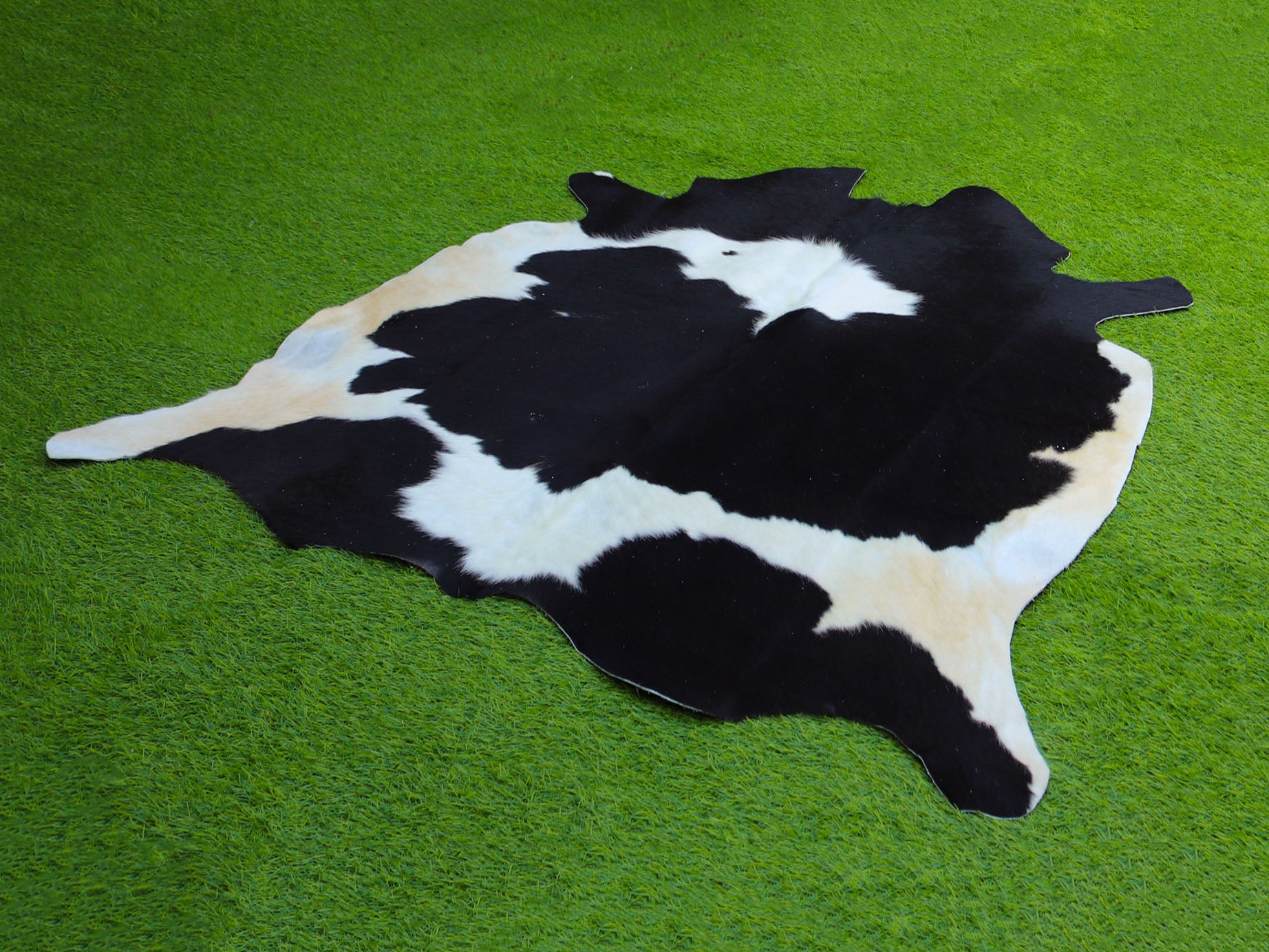 Black and White Cowhide in Panda Print Style