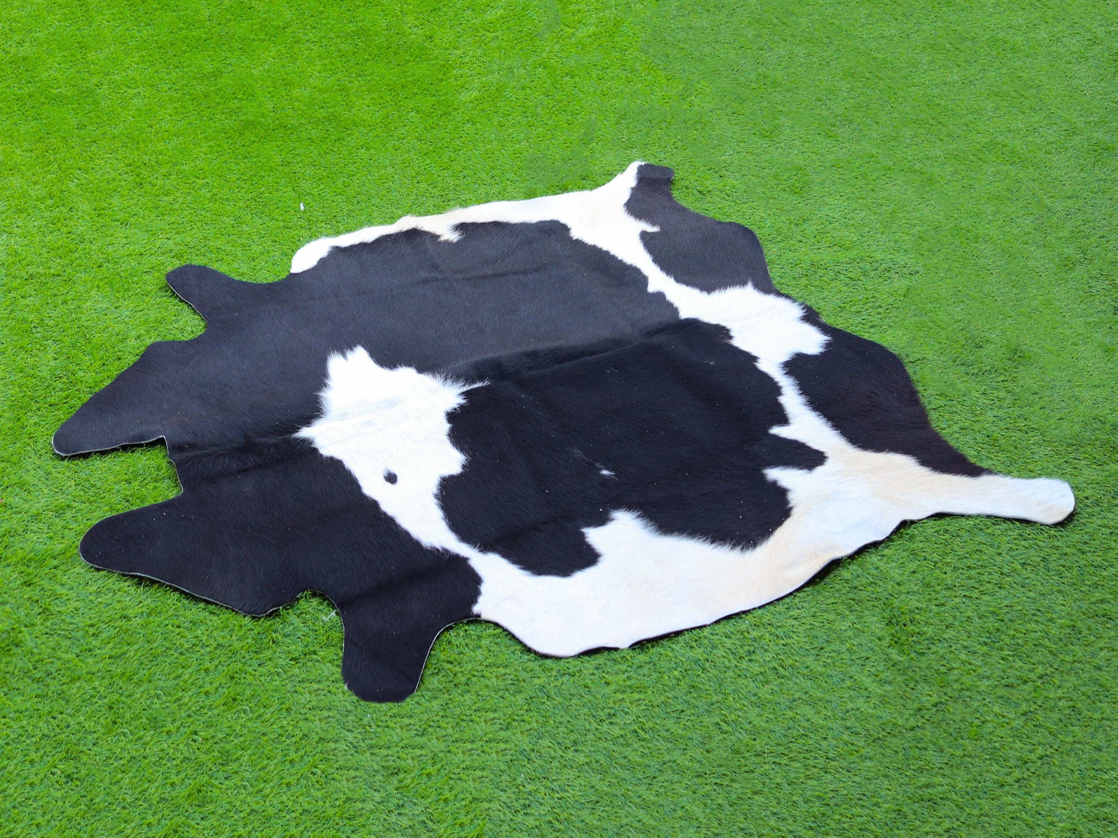 Black and White Cowhide in Panda Print Style