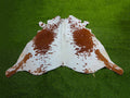 Tan Brown and White Exclusive Cowhide Rug