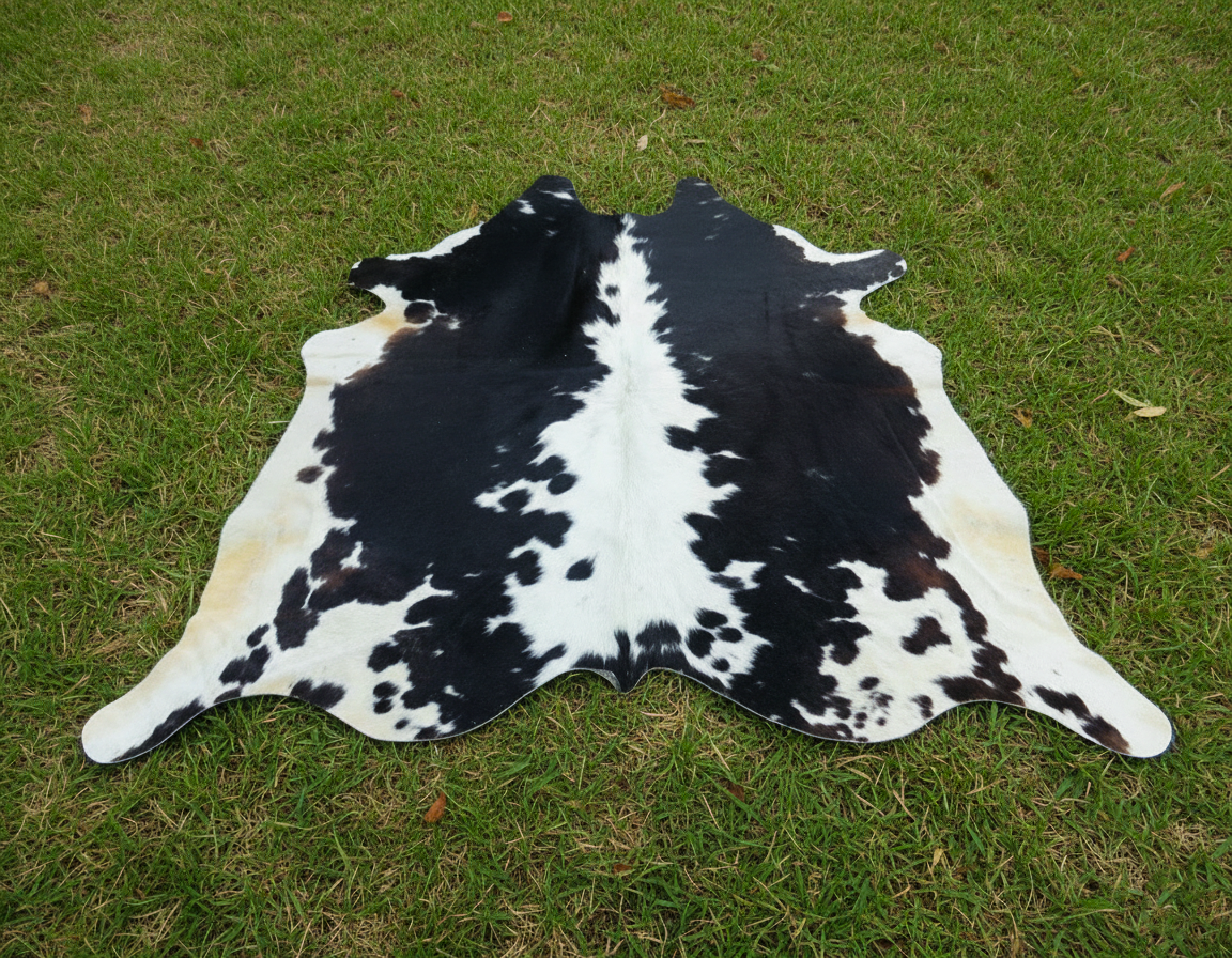 Black and White Exclusive Hereford Cowhide Rug