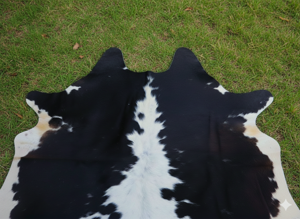 Black and White Exclusive Hereford Cowhide Rug