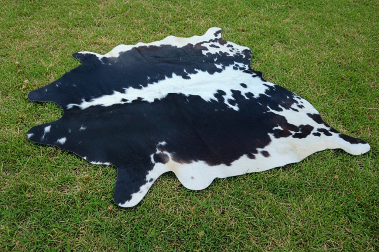 Black and White Exclusive Hereford Cowhide Rug