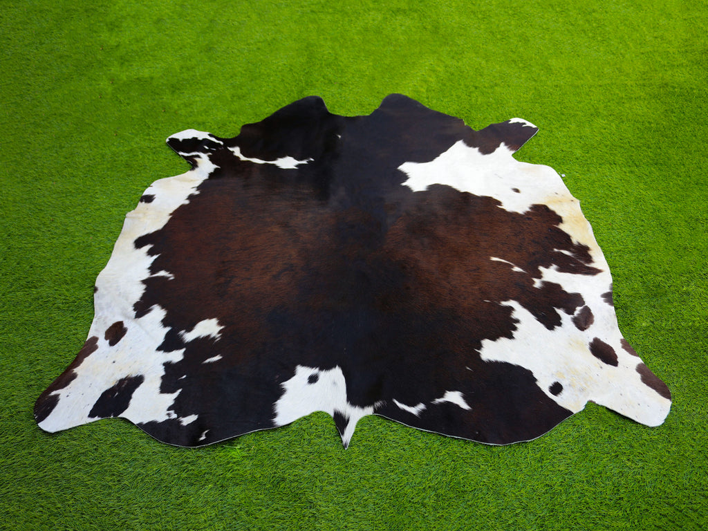 Exclusive Tricolor Cowhide Rug in Panda Print Style