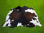 Exclusive Tricolor Cowhide Rug in Panda Print Style