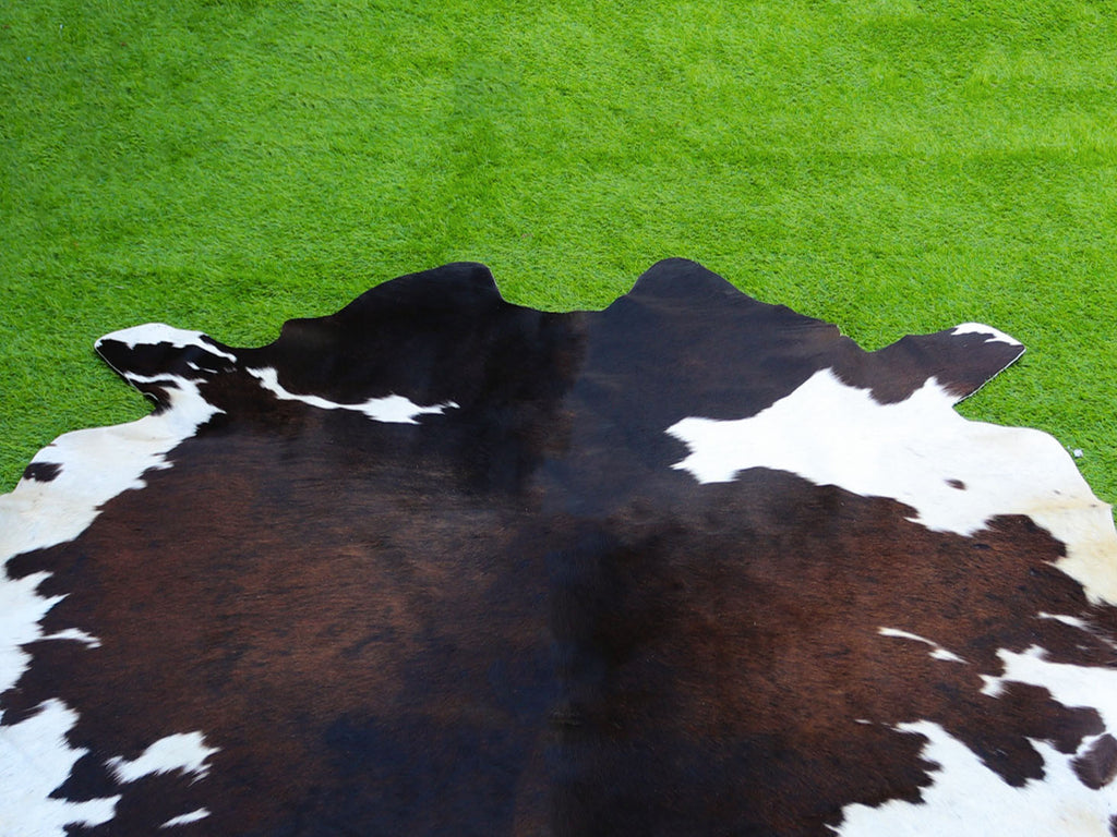 Exclusive Tricolor Cowhide Rug in Panda Print Style
