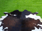 Exclusive Tricolor Cowhide Rug in Panda Print Style