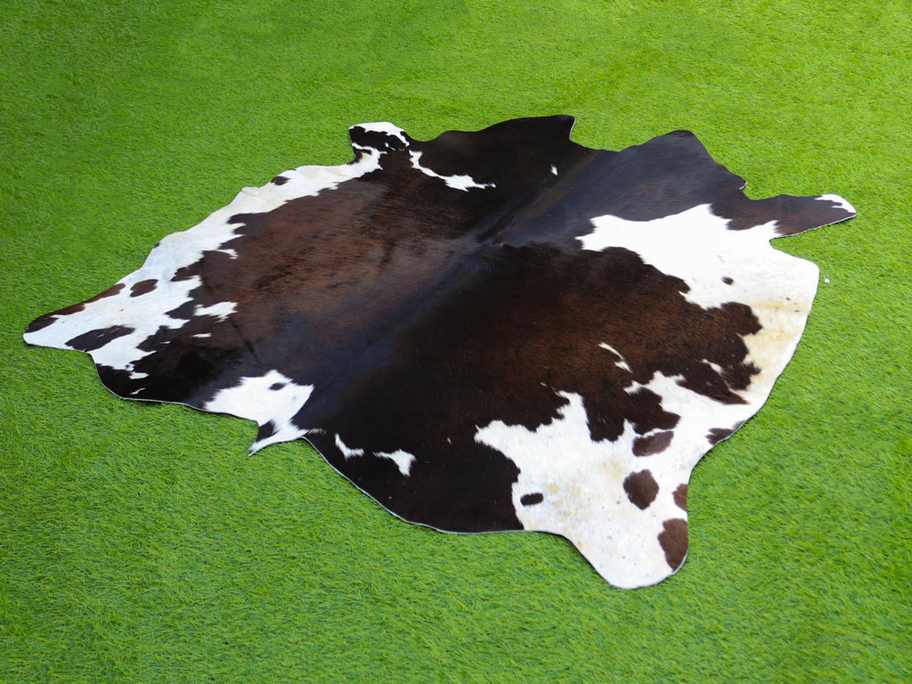 Exclusive Tricolor Cowhide Rug in Panda Print Style