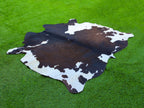 Exclusive Tricolor Cowhide Rug in Panda Print Style