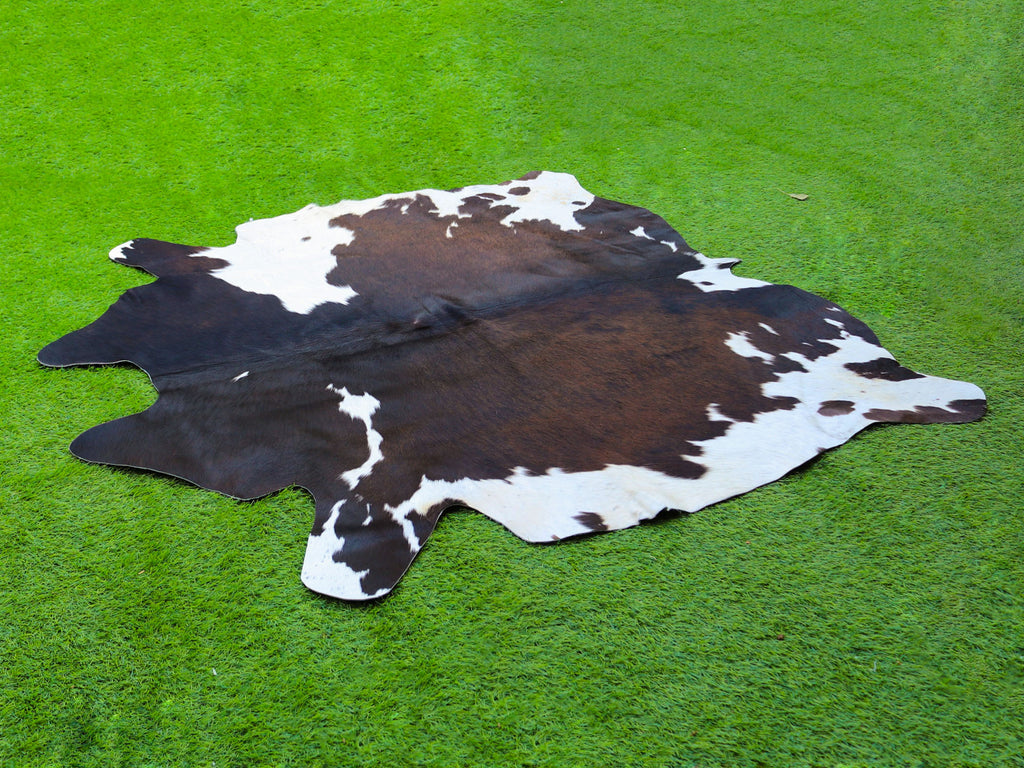 Exclusive Tricolor Cowhide Rug in Panda Print Style